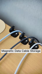 Velnora™ Magnetic Cable Organizer – 6-Piece Desk Cable Clips